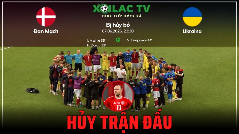 Trọng tài thông báo huỷ trận đấu ngay khi sự cố xảy ra